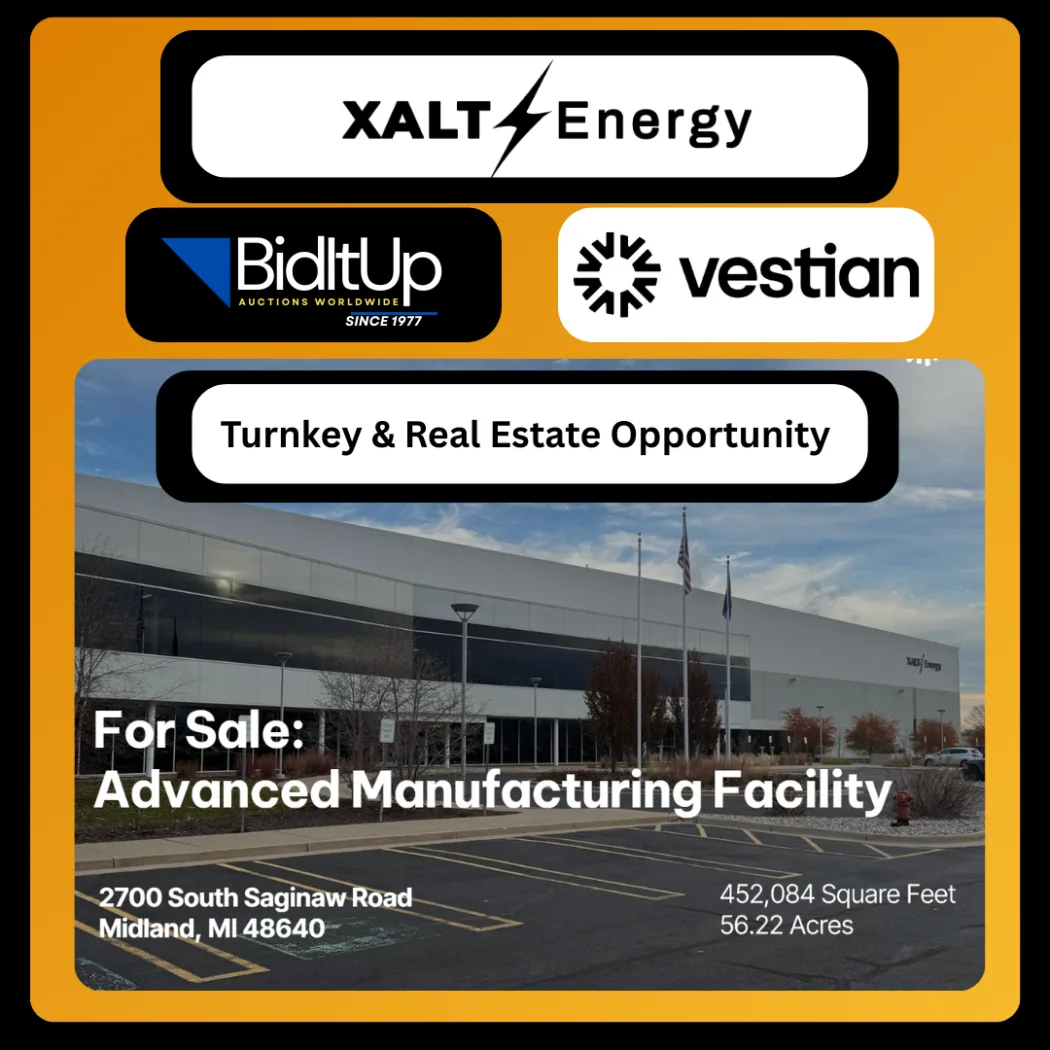 Turnkey Opportunity and Real Estate For Sale: High-Power Advanced Manufacturing Campus 452,084 SF 4-Star Industrial Building Midland, MI 48640