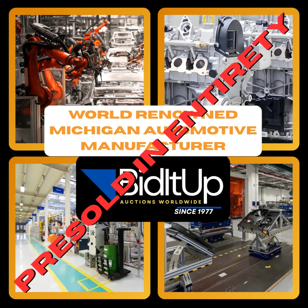 Assets from a World-Renowned Automotive Manufacturer in Michigan!