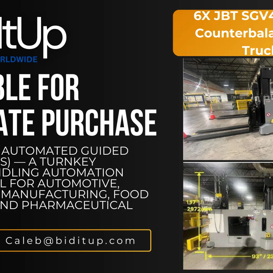 6 JBT SGV4000 Automated Guided Vehicles - PRIVATE TREATY