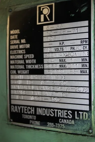 Photo #161 of NO RESERVE AUCTION - ROLLFORMING LINES/REELS, SERVO STRAIGHTENERS, CUT OFF PRESSES & MORE
