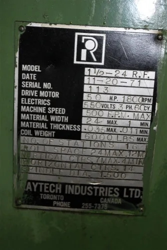 Photo #185 of NO RESERVE AUCTION - ROLLFORMING LINES/REELS, SERVO STRAIGHTENERS, CUT OFF PRESSES & MORE