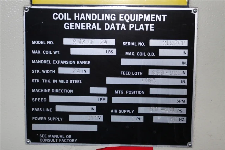 Photo #339 of NO RESERVE AUCTION - ROLLFORMING LINES/REELS, SERVO STRAIGHTENERS, CUT OFF PRESSES & MORE