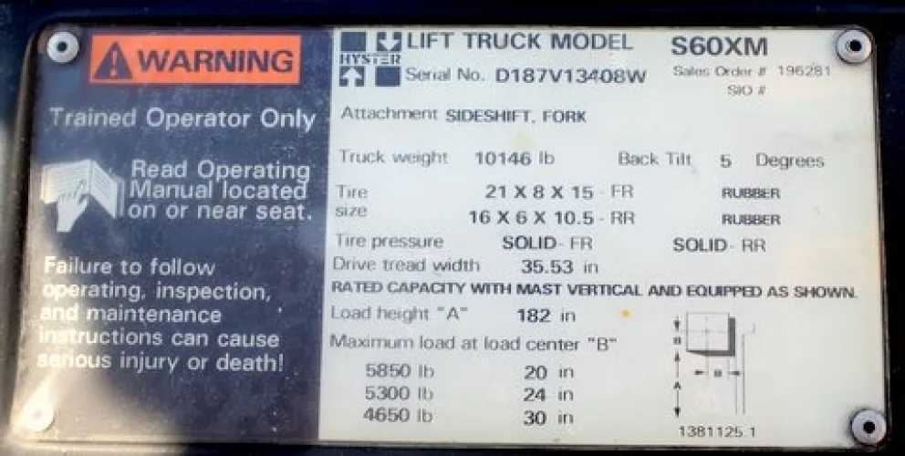 Photo #13 of (4) 1999-2004 HYSTER 5,300 LBS TO 11,000 LBS CAPACITY PROPANE FORKLIFTS