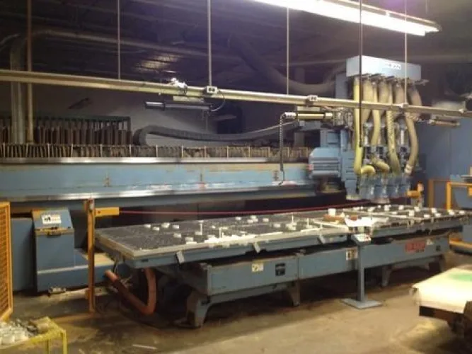 Photo #10 of LINWOOD FURNITURE FACTORY MACHINERY, INCLUDING: DIEHL RIPSAW, ROSENQUIST E100 ELECTRO-FLOW, SHODA CNC ROUTER, MATTISON TURNING LATHE, B. M. ROOT HYDRAULIC MULTI-HEAD BORING MACHINE & MUCH MORE...