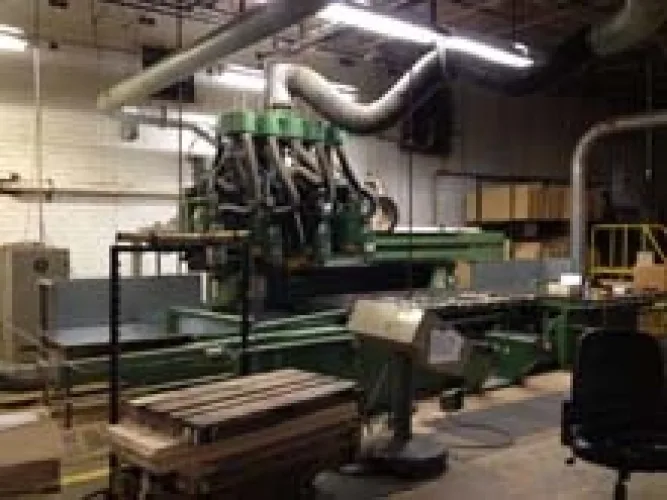 Photo #13 of LINWOOD FURNITURE FACTORY MACHINERY, INCLUDING: DIEHL RIPSAW, ROSENQUIST E100 ELECTRO-FLOW, SHODA CNC ROUTER, MATTISON TURNING LATHE, B. M. ROOT HYDRAULIC MULTI-HEAD BORING MACHINE & MUCH MORE...
