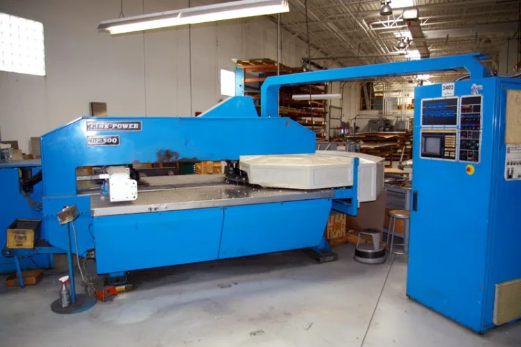 Photo #5 of LATE MODEL STATE OF THE ART PRECISION SHEET METAL FACILITY BEING SOLD DUE TO THE OWNERS RETIRING. CNC TURRET PRESSES, CNC MULTI-AXIS PRESS BRAKES, SCIAKY SPOT WELDERS, WYSONG SHEARS, HAGAR HARDWARE PRESSES & MUCH MORE.