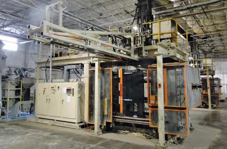 Photo #3 of PRIME PLASTICS, INC.- LARGE CAPACITY MODERN INDUSTRIAL BLOW MOLDER INCLUDING: (7) SINGLE & DUAL HEAD BLOW MOLDERS, (7) GRANULATORS, CONAIR BLENDERS, LIFT TRUCKS, AIR COMPRESSORS, CHILLER & SUPPORT EQUIPMENT