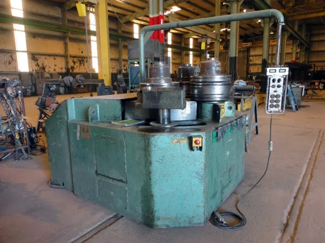 Photo #5 of THE FORMER ASSETS OF DIXIE SOUTHERN ARKANSAS, LLC, HEAVY FABRICATING FACILITY INCLUDING: LATE MODEL ROUNDO PLATE AND ANGLE ROLLS, FABRICATING MACHINERY, ROUGH TERRAIN CRANES & MORE