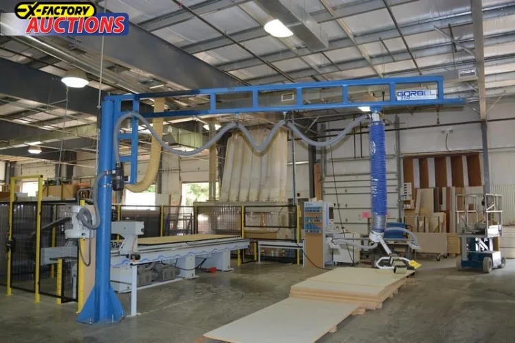 Photo #18 of FORBES CUSTOM CABINETS - LATE MODEL MACHINERY INCLUDING: BORING MACHINES, GLUE & DOWEL INSERTERS, FORK LIFTS, CASE CLAMPS, LAMINATING MACHINES, PANEL SAWS, MOULDERS, AIR COMPRESSORS & MUCH MORE