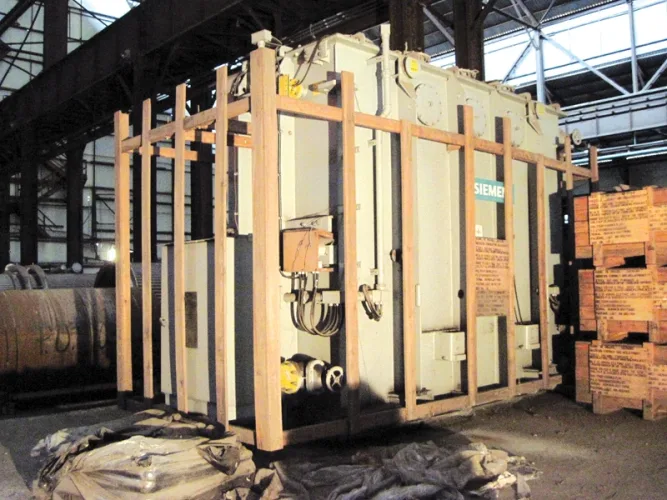 Photo #51 of EVRAZ CLAYMONT STEEL - COMPLETE 500,000TPY 160" STEEL PLATE MELTING, SLAB CASTING & PLATE ROLLING FACILITY - DAY #2
