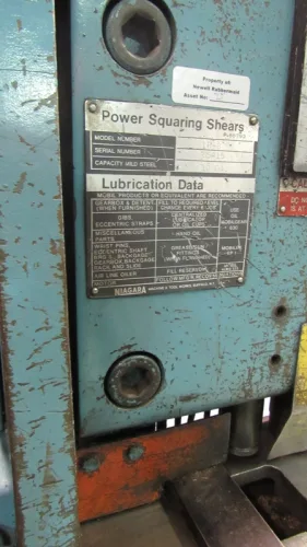 Photo #10 of SURPLUS ASSETS FORMERLY OF RUBBERMAID PRODUCTS, INCLUDING: RAS FLEXIBEND CNC FOLDER, MINSTER PIECEMAKER HIGH SPEED PRESS, HPM TRIPLE ACTION HYDRAULIC PRESS, NIAGARA POWER SQUARING SHEAR, SPOT WELDERS, (2) TCM FORKLIFTS, (8) MILFORD & TOWNSEND RIVET