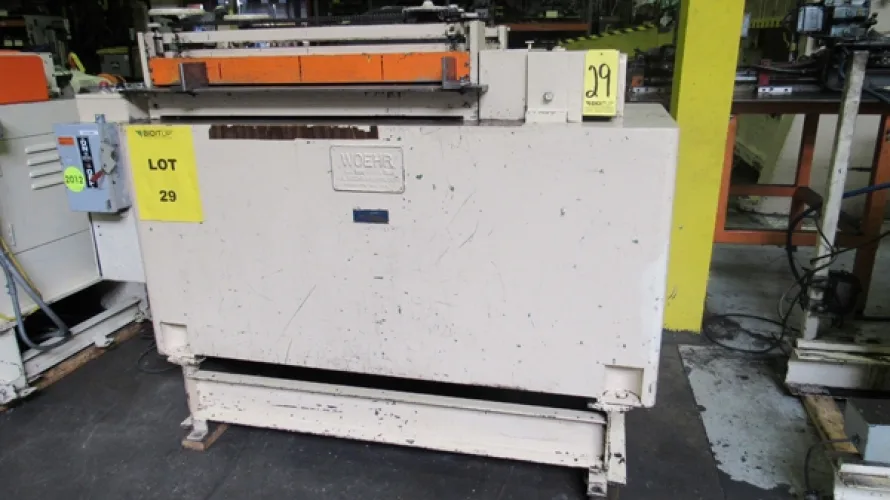 Photo #28 of SURPLUS ASSETS FORMERLY OF RUBBERMAID PRODUCTS, INCLUDING: RAS FLEXIBEND CNC FOLDER, MINSTER PIECEMAKER HIGH SPEED PRESS, HPM TRIPLE ACTION HYDRAULIC PRESS, NIAGARA POWER SQUARING SHEAR, SPOT WELDERS, (2) TCM FORKLIFTS, (8) MILFORD & TOWNSEND RIVET