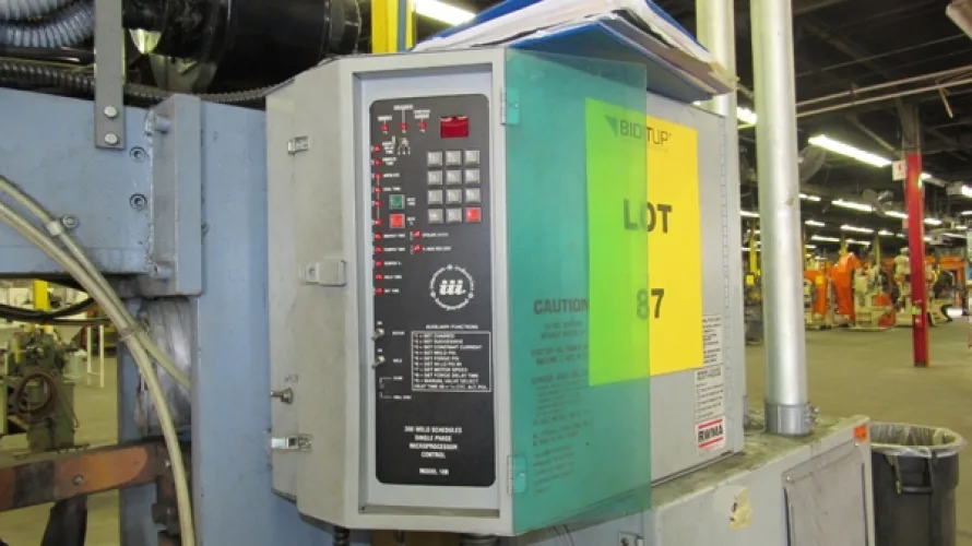 Photo #74 of SURPLUS ASSETS FORMERLY OF RUBBERMAID PRODUCTS, INCLUDING: RAS FLEXIBEND CNC FOLDER, MINSTER PIECEMAKER HIGH SPEED PRESS, HPM TRIPLE ACTION HYDRAULIC PRESS, NIAGARA POWER SQUARING SHEAR, SPOT WELDERS, (2) TCM FORKLIFTS, (8) MILFORD & TOWNSEND RIVET