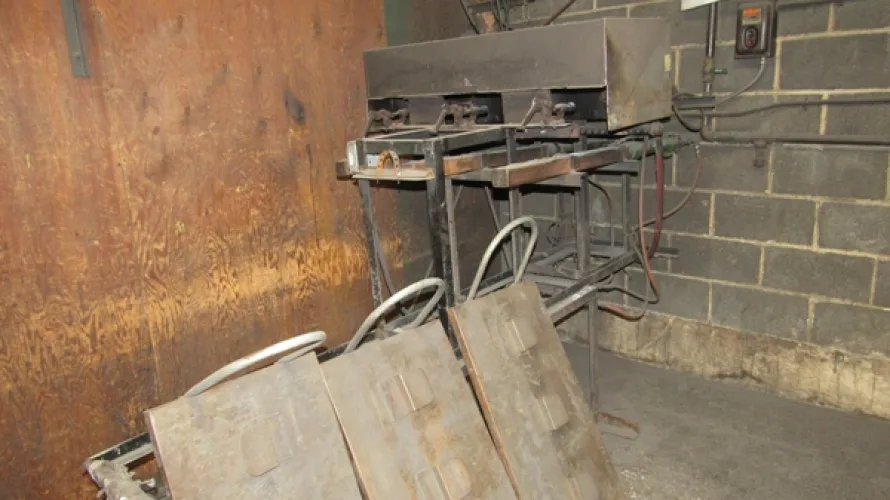 Photo #110 of SURPLUS ASSETS FORMERLY OF RUBBERMAID PRODUCTS, INCLUDING: RAS FLEXIBEND CNC FOLDER, MINSTER PIECEMAKER HIGH SPEED PRESS, HPM TRIPLE ACTION HYDRAULIC PRESS, NIAGARA POWER SQUARING SHEAR, SPOT WELDERS, (2) TCM FORKLIFTS, (8) MILFORD & TOWNSEND RIVET