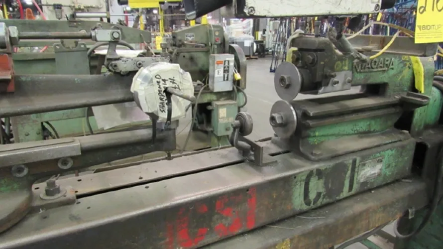 Photo #166 of SURPLUS ASSETS FORMERLY OF RUBBERMAID PRODUCTS, INCLUDING: RAS FLEXIBEND CNC FOLDER, MINSTER PIECEMAKER HIGH SPEED PRESS, HPM TRIPLE ACTION HYDRAULIC PRESS, NIAGARA POWER SQUARING SHEAR, SPOT WELDERS, (2) TCM FORKLIFTS, (8) MILFORD & TOWNSEND RIVET
