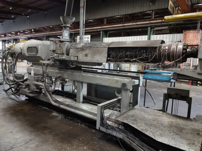 Photo #8 of POLYVULC USA, INC. - MODERN RUBBER AND PLASTIC RECYCLING EQUIPMENT INCLUDING 6" DAVIS MERRITT EXTRUSION RECYCLING LINE, INJECTION MOLDERS TO 1,000 TON X 400 OZ., VECOPLAN SHREDDERS, SILOS, CRACKER MILL & RECYCLING LINE PARTS & SUPPORT EQUIPMENT