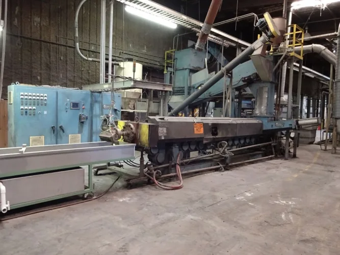 Photo #22 of POLYVULC USA, INC. - MODERN RUBBER AND PLASTIC RECYCLING EQUIPMENT INCLUDING 6" DAVIS MERRITT EXTRUSION RECYCLING LINE, INJECTION MOLDERS TO 1,000 TON X 400 OZ., VECOPLAN SHREDDERS, SILOS, CRACKER MILL & RECYCLING LINE PARTS & SUPPORT EQUIPMENT