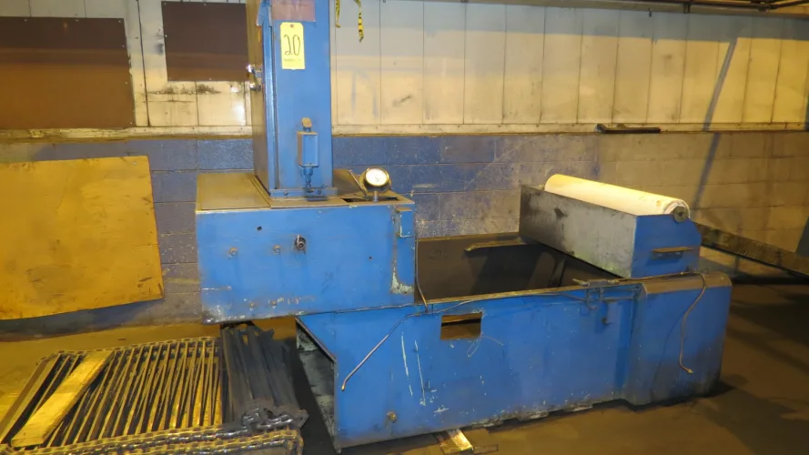 Photo #6 of SURPLUS METALWORKING EQUIPMENT & FURNACES, INCLUDING: 250-TON BLISS PRESS, HYDRAULIC PRESSES, 2004 LK CMM, WHEELABRATOR, ROTARY HEARTH, TEMPERING & HARDING OVENS,  BRIDGE MILL, BANDSAW, CHILLERS, FILTER PRESSES & COMPRESSORS.