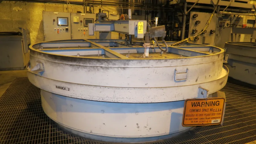Photo #15 of SURPLUS METALWORKING EQUIPMENT & FURNACES, INCLUDING: 250-TON BLISS PRESS, HYDRAULIC PRESSES, 2004 LK CMM, WHEELABRATOR, ROTARY HEARTH, TEMPERING & HARDING OVENS,  BRIDGE MILL, BANDSAW, CHILLERS, FILTER PRESSES & COMPRESSORS.