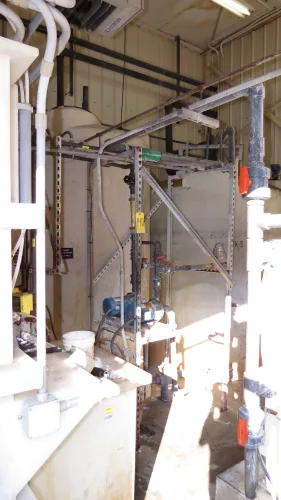 Photo #26 of SURPLUS METALWORKING EQUIPMENT & FURNACES, INCLUDING: 250-TON BLISS PRESS, HYDRAULIC PRESSES, 2004 LK CMM, WHEELABRATOR, ROTARY HEARTH, TEMPERING & HARDING OVENS,  BRIDGE MILL, BANDSAW, CHILLERS, FILTER PRESSES & COMPRESSORS.