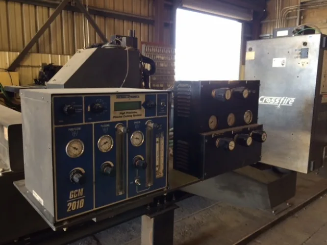 Photo #1 of SHORT NOTICE SALE -  2007 10' X 21' C & G CROSSFIRE ULTRACUT 300 PLASMA SYSTEM, PACIFIC & CINCINNATI PRESS BRAKES, CHURCHILL & TIMESAVER GRINDERS, SAWS, SHEAR, LATHE, MILLS & MUCH MORE