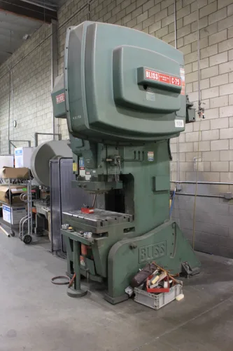 Photo #6 of SURPLUS TO HAECO AMERICAS - FEATURING: 2005 HAAS MDC-500 CNC VERTICAL MACHINING CENTER, GORGEOUS 75 TON BLISS VARI-SPEED OBI PUNCH PRESS, 60 TON ROUSELLE OBI PUNCH PRESS, SAMCO CLICKER PRESS,MILLING MACHINES, DRILL PRESSES, GRINDERS, (11) SEWING MACHINES,