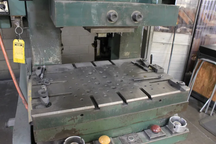 Photo #7 of SURPLUS TO HAECO AMERICAS - FEATURING: 2005 HAAS MDC-500 CNC VERTICAL MACHINING CENTER, GORGEOUS 75 TON BLISS VARI-SPEED OBI PUNCH PRESS, 60 TON ROUSELLE OBI PUNCH PRESS, SAMCO CLICKER PRESS,MILLING MACHINES, DRILL PRESSES, GRINDERS, (11) SEWING MACHINES,