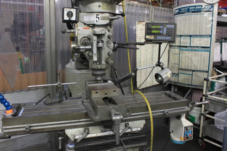Photo #11 of SURPLUS TO HAECO AMERICAS - FEATURING: 2005 HAAS MDC-500 CNC VERTICAL MACHINING CENTER, GORGEOUS 75 TON BLISS VARI-SPEED OBI PUNCH PRESS, 60 TON ROUSELLE OBI PUNCH PRESS, SAMCO CLICKER PRESS,MILLING MACHINES, DRILL PRESSES, GRINDERS, (11) SEWING MACHINES,