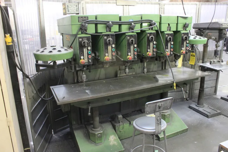 Photo #12 of SURPLUS TO HAECO AMERICAS - FEATURING: 2005 HAAS MDC-500 CNC VERTICAL MACHINING CENTER, GORGEOUS 75 TON BLISS VARI-SPEED OBI PUNCH PRESS, 60 TON ROUSELLE OBI PUNCH PRESS, SAMCO CLICKER PRESS,MILLING MACHINES, DRILL PRESSES, GRINDERS, (11) SEWING MACHINES,
