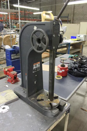 Photo #27 of SURPLUS TO HAECO AMERICAS - FEATURING: 2005 HAAS MDC-500 CNC VERTICAL MACHINING CENTER, GORGEOUS 75 TON BLISS VARI-SPEED OBI PUNCH PRESS, 60 TON ROUSELLE OBI PUNCH PRESS, SAMCO CLICKER PRESS,MILLING MACHINES, DRILL PRESSES, GRINDERS, (11) SEWING MACHINES,