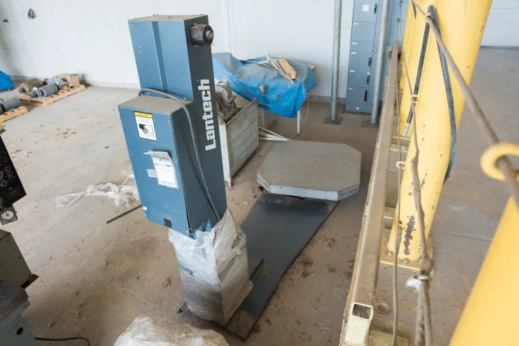 Photo #2 of ASSETS FORMERLY OF KIMBALL INTERNATIONAL: 60" X 12-GA. IOWA PRECISION SLEAR LINE, 10' x 300 TON CINCINNATI PRESS BRAKE, 45 TON BLISS OBI PUNCH PRESS, 35 TON KOMATSU GAP FRAME PRESS, LIKE NEW BANNER SPOT WELDER, LANTECH STRETCH WRAPPER,