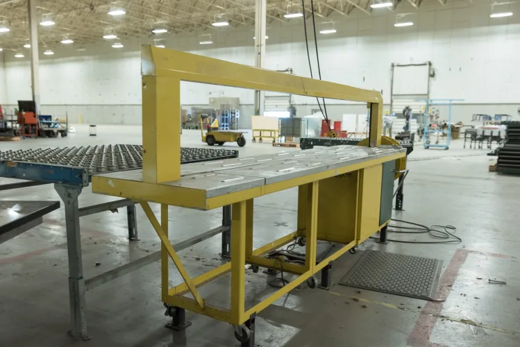 Photo #13 of ASSETS FORMERLY OF KIMBALL INTERNATIONAL: 60" X 12-GA. IOWA PRECISION SLEAR LINE, 10' x 300 TON CINCINNATI PRESS BRAKE, 45 TON BLISS OBI PUNCH PRESS, 35 TON KOMATSU GAP FRAME PRESS, LIKE NEW BANNER SPOT WELDER, LANTECH STRETCH WRAPPER,