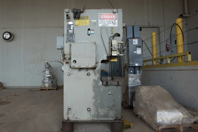 Photo #20 of ASSETS FORMERLY OF KIMBALL INTERNATIONAL: 60" X 12-GA. IOWA PRECISION SLEAR LINE, 10' x 300 TON CINCINNATI PRESS BRAKE, 45 TON BLISS OBI PUNCH PRESS, 35 TON KOMATSU GAP FRAME PRESS, LIKE NEW BANNER SPOT WELDER, LANTECH STRETCH WRAPPER,