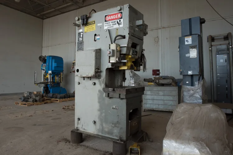 Photo #21 of ASSETS FORMERLY OF KIMBALL INTERNATIONAL: 60" X 12-GA. IOWA PRECISION SLEAR LINE, 10' x 300 TON CINCINNATI PRESS BRAKE, 45 TON BLISS OBI PUNCH PRESS, 35 TON KOMATSU GAP FRAME PRESS, LIKE NEW BANNER SPOT WELDER, LANTECH STRETCH WRAPPER,