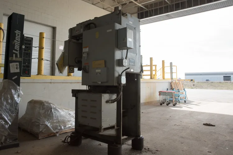Photo #23 of ASSETS FORMERLY OF KIMBALL INTERNATIONAL: 60" X 12-GA. IOWA PRECISION SLEAR LINE, 10' x 300 TON CINCINNATI PRESS BRAKE, 45 TON BLISS OBI PUNCH PRESS, 35 TON KOMATSU GAP FRAME PRESS, LIKE NEW BANNER SPOT WELDER, LANTECH STRETCH WRAPPER,