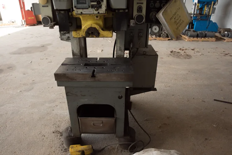 Photo #25 of ASSETS FORMERLY OF KIMBALL INTERNATIONAL: 60" X 12-GA. IOWA PRECISION SLEAR LINE, 10' x 300 TON CINCINNATI PRESS BRAKE, 45 TON BLISS OBI PUNCH PRESS, 35 TON KOMATSU GAP FRAME PRESS, LIKE NEW BANNER SPOT WELDER, LANTECH STRETCH WRAPPER,