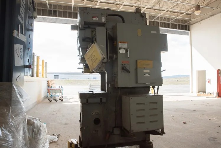 Photo #26 of ASSETS FORMERLY OF KIMBALL INTERNATIONAL: 60" X 12-GA. IOWA PRECISION SLEAR LINE, 10' x 300 TON CINCINNATI PRESS BRAKE, 45 TON BLISS OBI PUNCH PRESS, 35 TON KOMATSU GAP FRAME PRESS, LIKE NEW BANNER SPOT WELDER, LANTECH STRETCH WRAPPER,