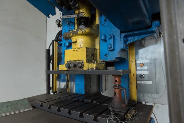 Photo #37 of ASSETS FORMERLY OF KIMBALL INTERNATIONAL: 60" X 12-GA. IOWA PRECISION SLEAR LINE, 10' x 300 TON CINCINNATI PRESS BRAKE, 45 TON BLISS OBI PUNCH PRESS, 35 TON KOMATSU GAP FRAME PRESS, LIKE NEW BANNER SPOT WELDER, LANTECH STRETCH WRAPPER,