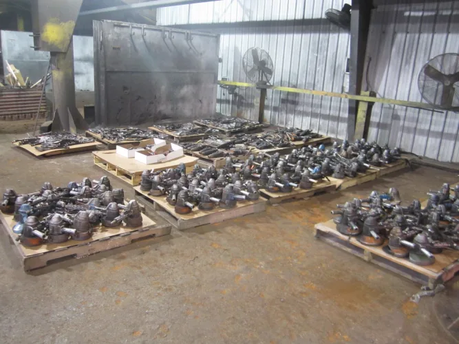 Photo #39 of COMPLETE IRON CASTING FOUNDRY, FEATURING: GTI THERMAL RECLAIM SYSTEM, (3) DIDON LUMP CRUSHERS, UBE NEW RHEO VSC CASTING SYSTEM,  CASCADE & WHEELABRATOR SHOT BLASTERS, CHANNEL & PILLAR INDUCTION, (7) REDFORD CARVER SAND MIXERS & MOBILE MIXERS, OVENS, BLAST