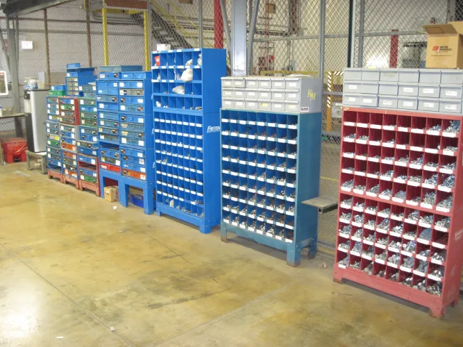 Photo #14 of SURPLUS ASSETS TO THE ONGOING OPERATIONS OF THE CLOROX COMPANY - MACHINE SHOP, LARGE QUANTITY OF SPARE PARTS, S/S & FIBERGLASS TANKS, PEARSON CASE PACKER, TENNANT FLOOR SCRUBBERS, LAB EQUIPMENT, PALLET RACKING & MORE
