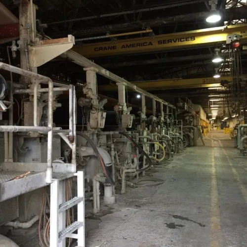 Photo #5 of SAN LEANDRO PAPER MILL, FEATURING: 112" TRIM COMPLETE PAPER BOARD MACHINE W/ (9) J.H. HORNE PRESSURE FORMERS & UPGRADED OCC STOCK PREPARATION SYSTEM (RATED 250 TPD), 2009 WEG HIGH VOLTAGE TRANSFORMER, (10+) NASH VACUUM PUMPS, LARGE SUPPLY OF NEW &