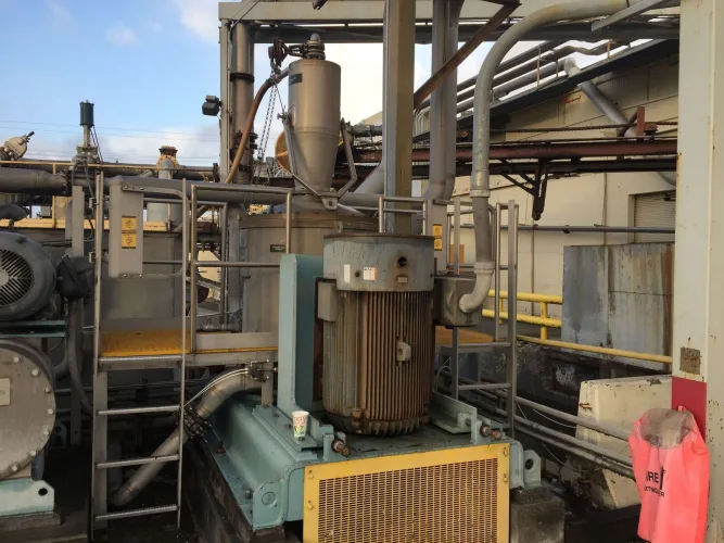Photo #49 of SAN LEANDRO PAPER MILL, FEATURING: 112" TRIM COMPLETE PAPER BOARD MACHINE W/ (9) J.H. HORNE PRESSURE FORMERS & UPGRADED OCC STOCK PREPARATION SYSTEM (RATED 250 TPD), 2009 WEG HIGH VOLTAGE TRANSFORMER, (10+) NASH VACUUM PUMPS, LARGE SUPPLY OF NEW &