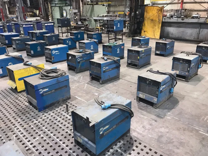 Photo #13 of EQUIPMENT OF BABCOCK & WILCOX COMPANY, A GLOBAL LEADER IN MANUFACTURING OF BOILERS & RELATED EQUIPMENT, FEATURING 200+ STEEL ACORN WELDING TABLES, 70+ WELDERS; MILLER, LINCOLN ELECTRIC, WELDING ACCESSORIES, MACHINING & FABRICATION EQUIPMENT, ROLLING