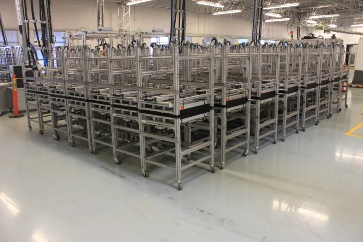 Photo #23 of SOLAR INVERTER MANUFACTURING FACILITY, HUGE 2-DAY ONLINE AUCTION, DAY  1 - FEATURING: ELABO SAFETY TEST SYSTEMS, LARGE QUANTITY OF TEST & MEASUREMENT EQUIPMENT, 200+ ALUMINUM CARTS W/ RF ID TAG SYSTEM, 3M-MATIC CASE SEALERS, (2) RAYMOND SWING REACH TURRET