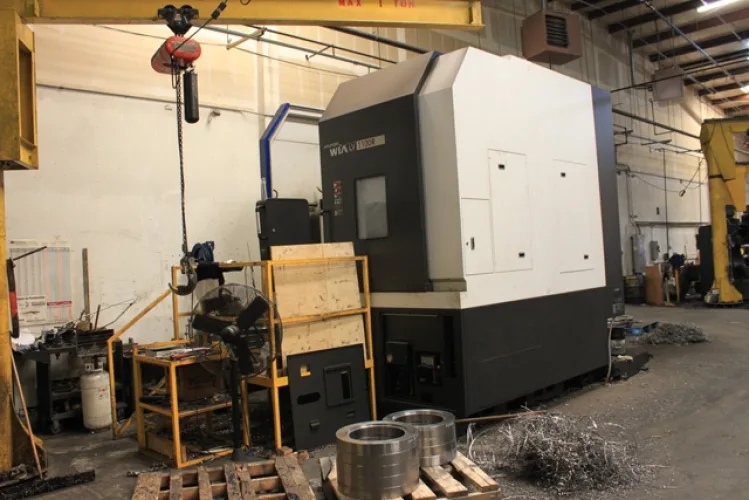Photo #8 of PACIFIC COAST FLANGE - CNC MACHINING & FABRICATION FACILITY, FEATURING: O-M LTD., BETTS, KING & W&B VERTICAL BORING MILLS, CHEVALIER & HAAS VMC'S, FEMCO CNC LATHE, HASS GANTRY MILL RADIAL ARM DRILLS, WELDING EQUIPMENT, COMPRESSORS, ROLLING STOCK &