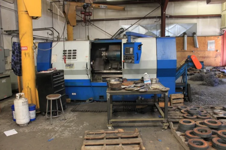 Photo #22 of PACIFIC COAST FLANGE - CNC MACHINING & FABRICATION FACILITY, FEATURING: O-M LTD., BETTS, KING & W&B VERTICAL BORING MILLS, CHEVALIER & HAAS VMC'S, FEMCO CNC LATHE, HASS GANTRY MILL RADIAL ARM DRILLS, WELDING EQUIPMENT, COMPRESSORS, ROLLING STOCK &
