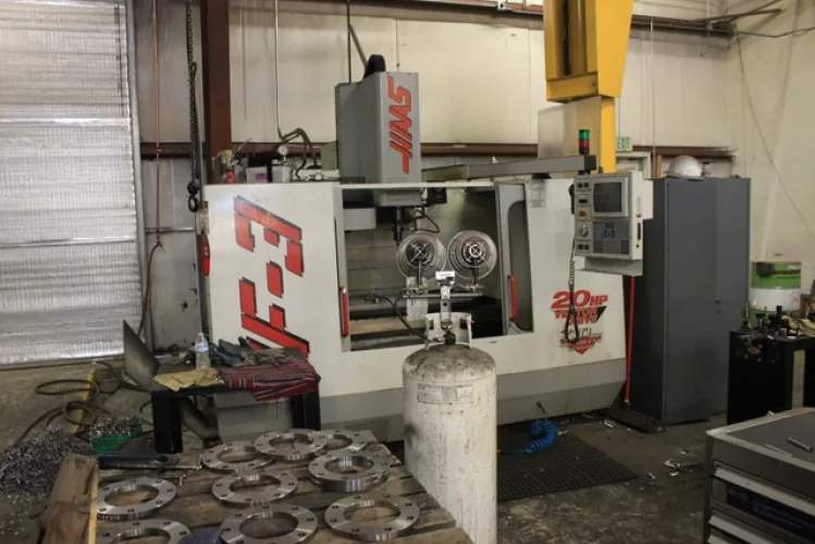 Photo #25 of PACIFIC COAST FLANGE - CNC MACHINING & FABRICATION FACILITY, FEATURING: O-M LTD., BETTS, KING & W&B VERTICAL BORING MILLS, CHEVALIER & HAAS VMC'S, FEMCO CNC LATHE, HASS GANTRY MILL RADIAL ARM DRILLS, WELDING EQUIPMENT, COMPRESSORS, ROLLING STOCK &
