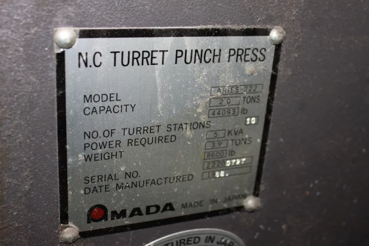 Photo #41 of JAMES HIGBY ENGINEERING - CNC TURRET PUNCH, PRESSES, VERTICAL MILLS, LATHE, SAWS, SURFACE GRINDERS, FORKLIFTS, CNC WIRE EDM, CMM & ALL PLANT SUPPORT ASSETS