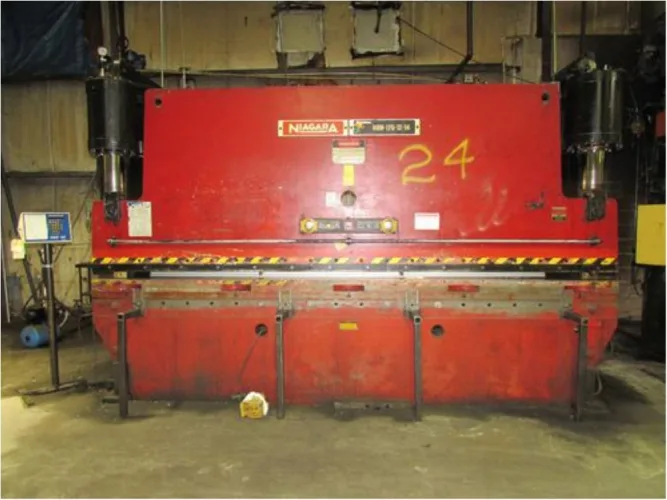 Photo #39 of FABRICATION MACHINERY SALE - AMADA, SUTHERLAND, CLEARING, NIAGARA & HTC PRESS BRAKES, AIRLINE WELD PLANISHER, BLUE VALLEY FLANGING MACHINE, JETLINE SEAM WELDER, TUBE, PIPE & BAR BENDERS, COIL REEL EQUIPMENT, CRANES, ROLLS, SHEARS, WELDERS & MORE