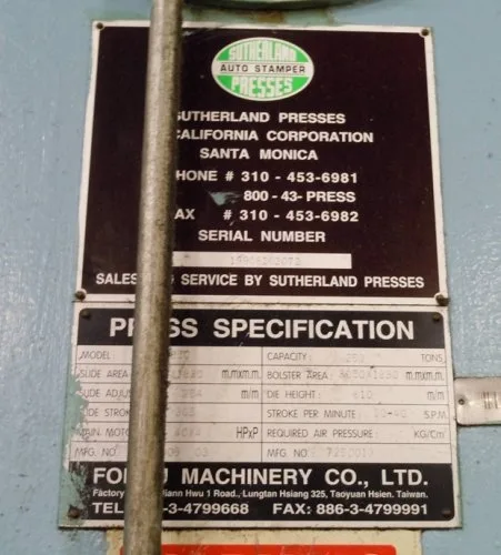 Photo #47 of ASSETS TO THE ONGOING OPERATIONS OF A WORLDWIDE INDUSTRIAL MANUFACTURER, LATE MODEL WORLD CLASS METAL LIGHTING MFR., FEATURING CNC METAL FABRICATION, STAMPING, TOOL ROOM AND PLANT SUPPORT EQUIPMENT